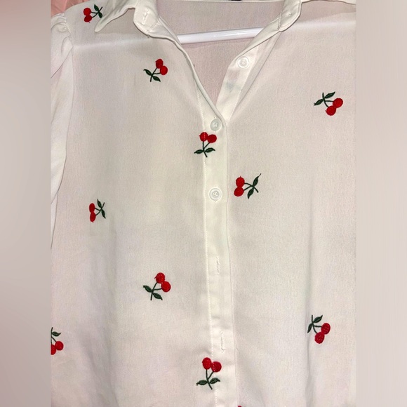 Shein cherry shirt - Picture 3 of 4